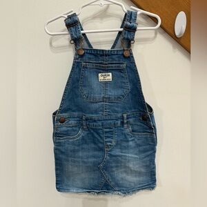 Toddler girls Oshkosh overall jean dress, 4T